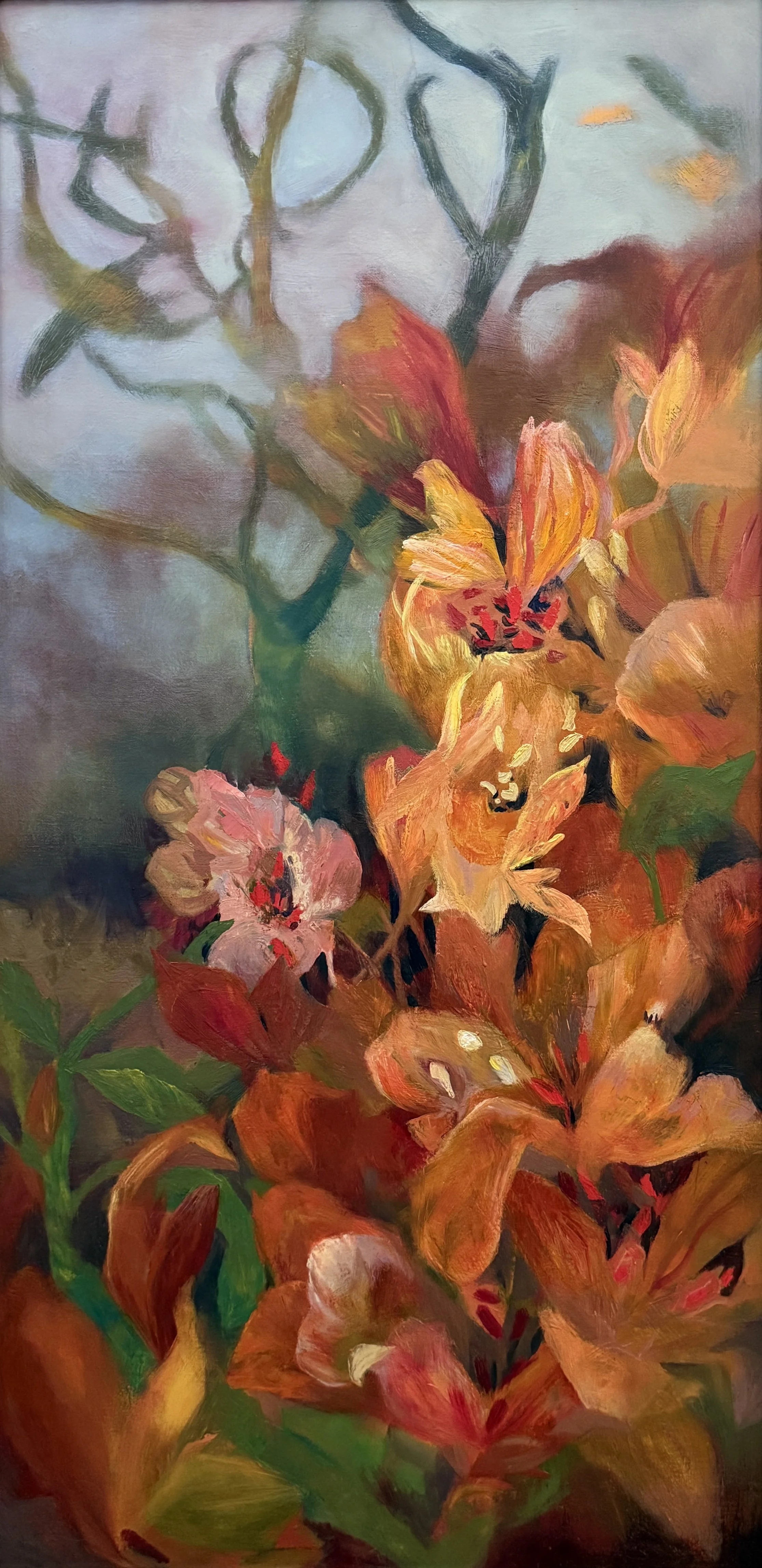 Monica Usher, 'The Length of the Garden', 2025, oil on linen, 42 x 83 (framed)