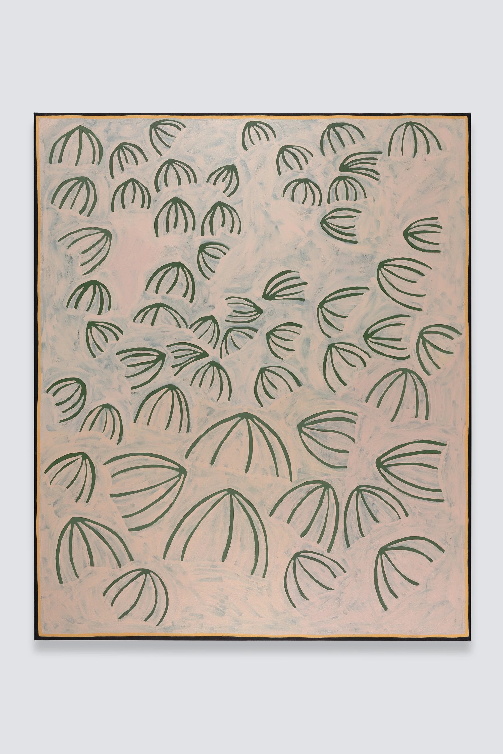 Hayley Megan French 'Bundanon Patterns (Illawarra Flame Tree)', 2024, acrylic on canvas, 122 x 102cm