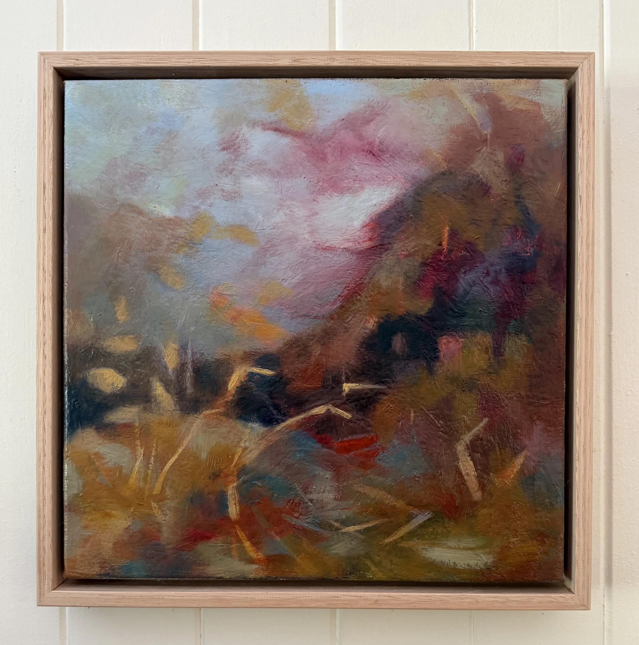 Monica Usher, 'Mountain Path', 2026, oil on linen, 30 x 30cm (framed)