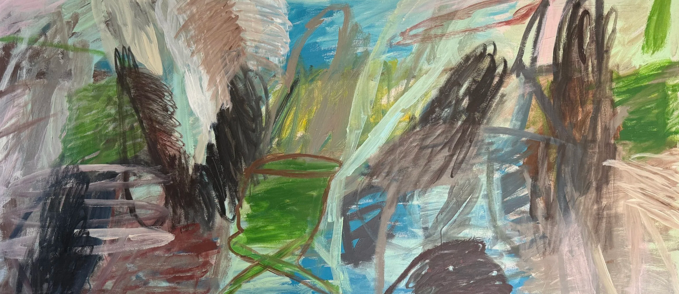 David Usher, Our paths will cross, 2025, acrylic on canvas, 180 x 80cm