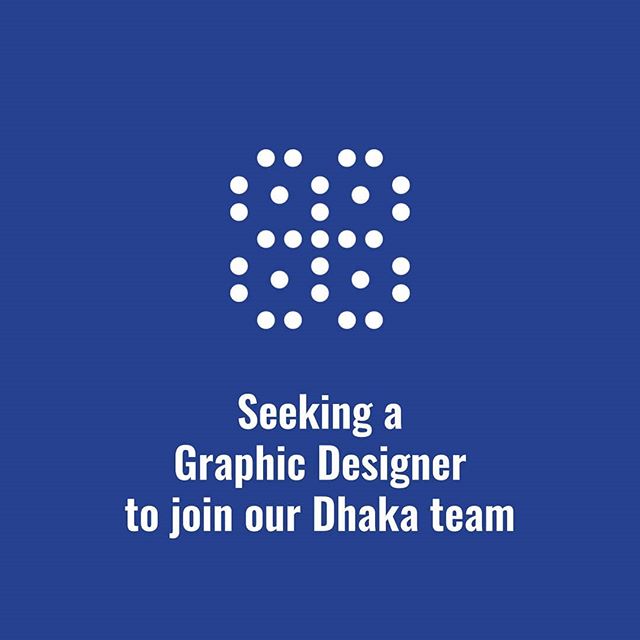 📣 Big Blue Communications is looking for a full-time Graphic Designer for our Dhaka team.
Together, we will develop clear, compelling visual stories for non-profit teams worldwide. You will help us design publications, social media visuals, brand identity toolkits, and graphics for websites, films, and animation. ✏ Contact us if you want to craft visual stories for international development programmes. #globaldev #devjobs