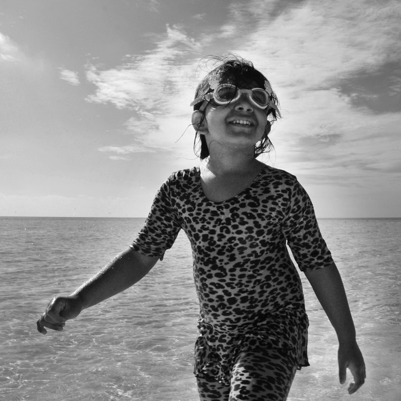 little swimmer, sandbank in N. Malé atoll