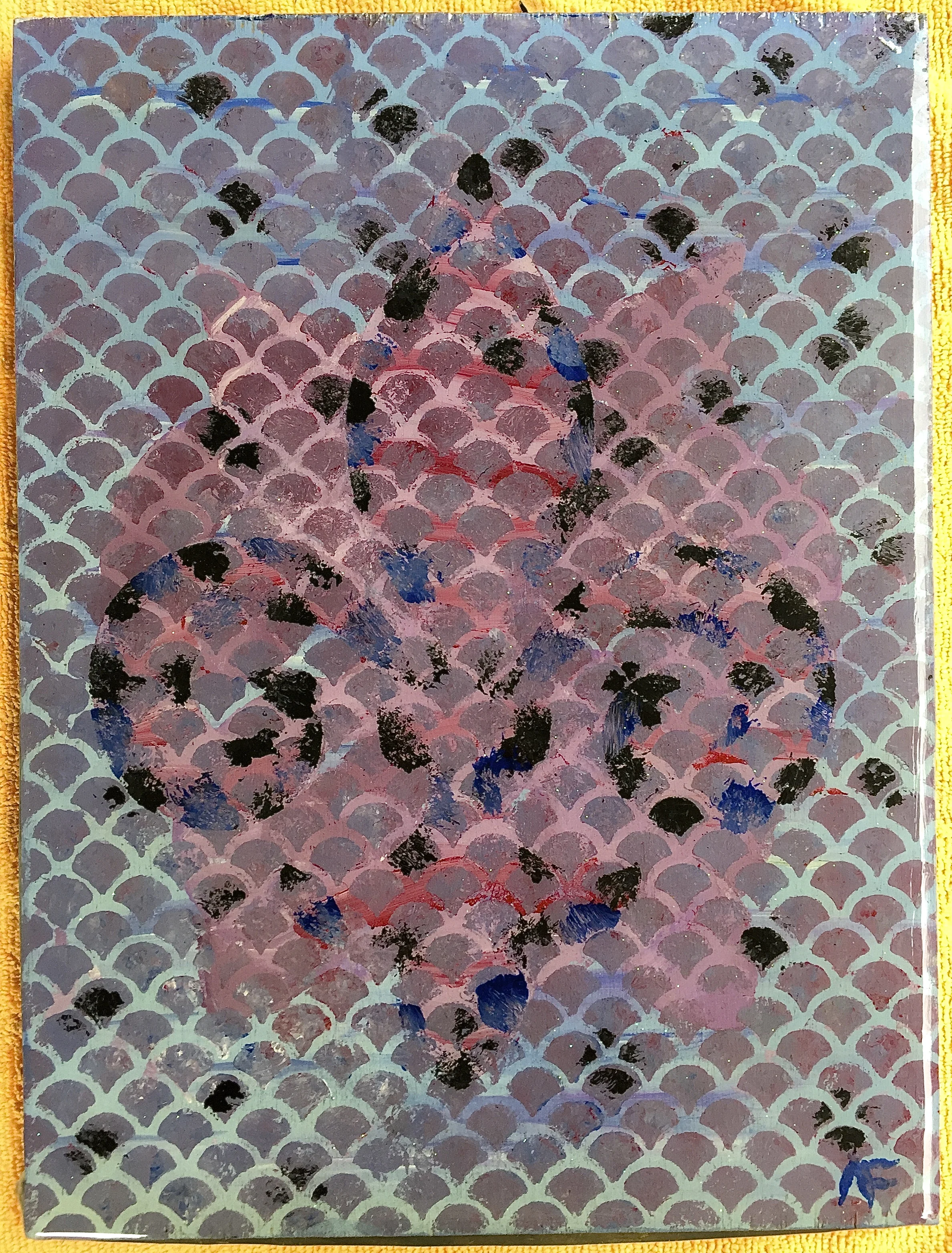 FLEUR DE LIS & SCALES (RORSCHACH) $75 USD.
