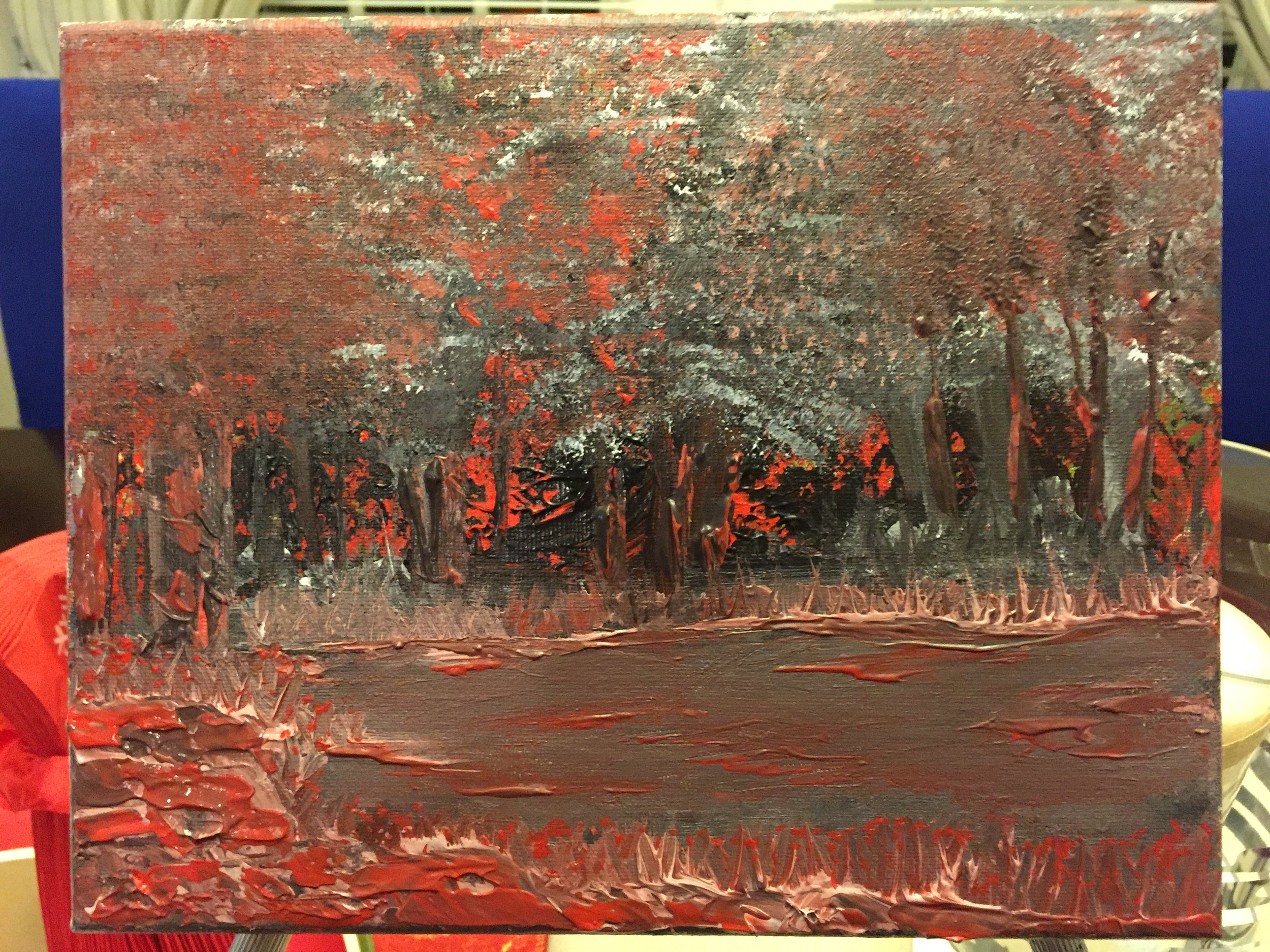 An experiment/exercise with different values of ONLY RED, BLACK & WHITE.