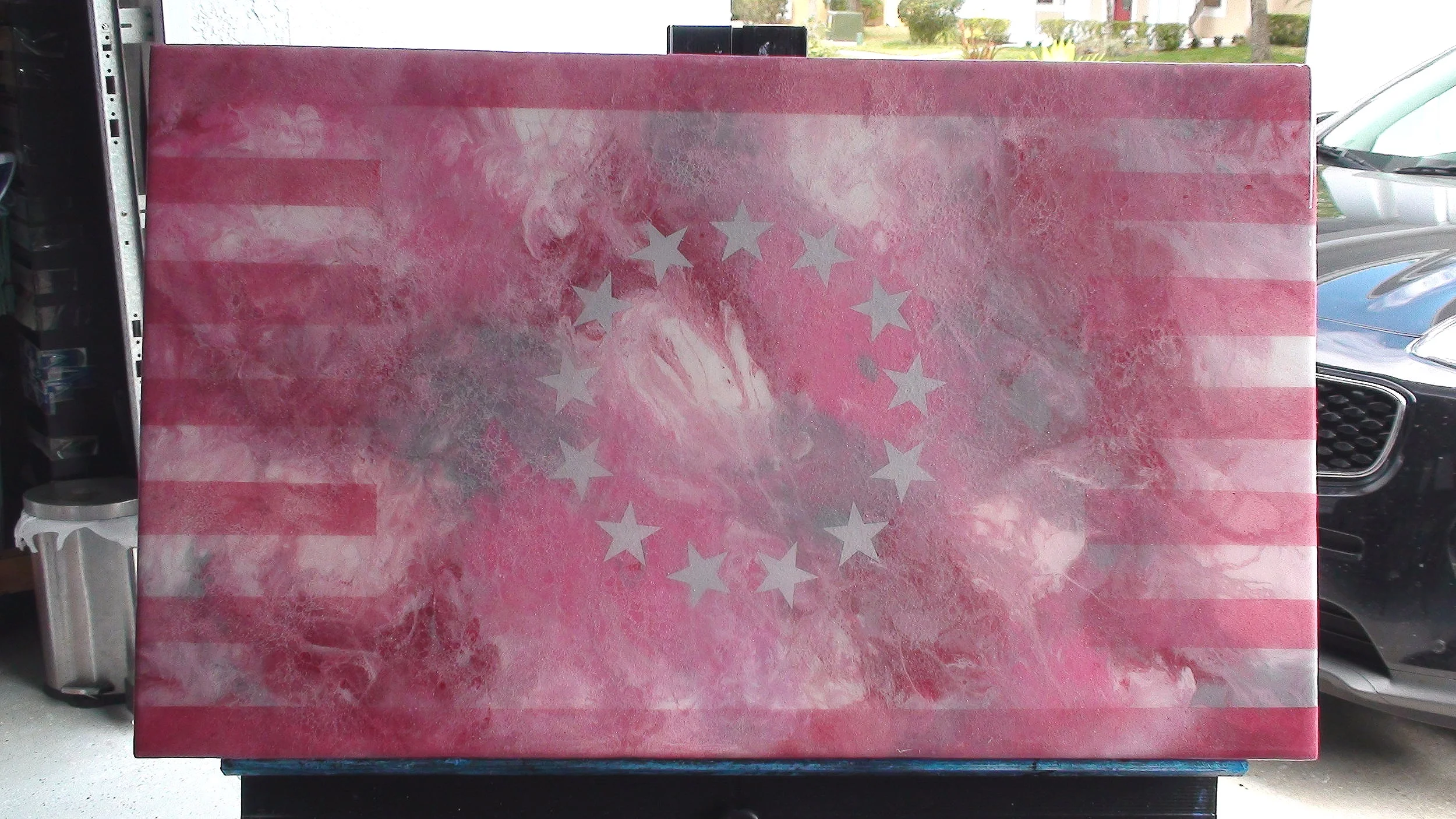 BETSY ROSS ON WOOD (RESIN FINISHED)