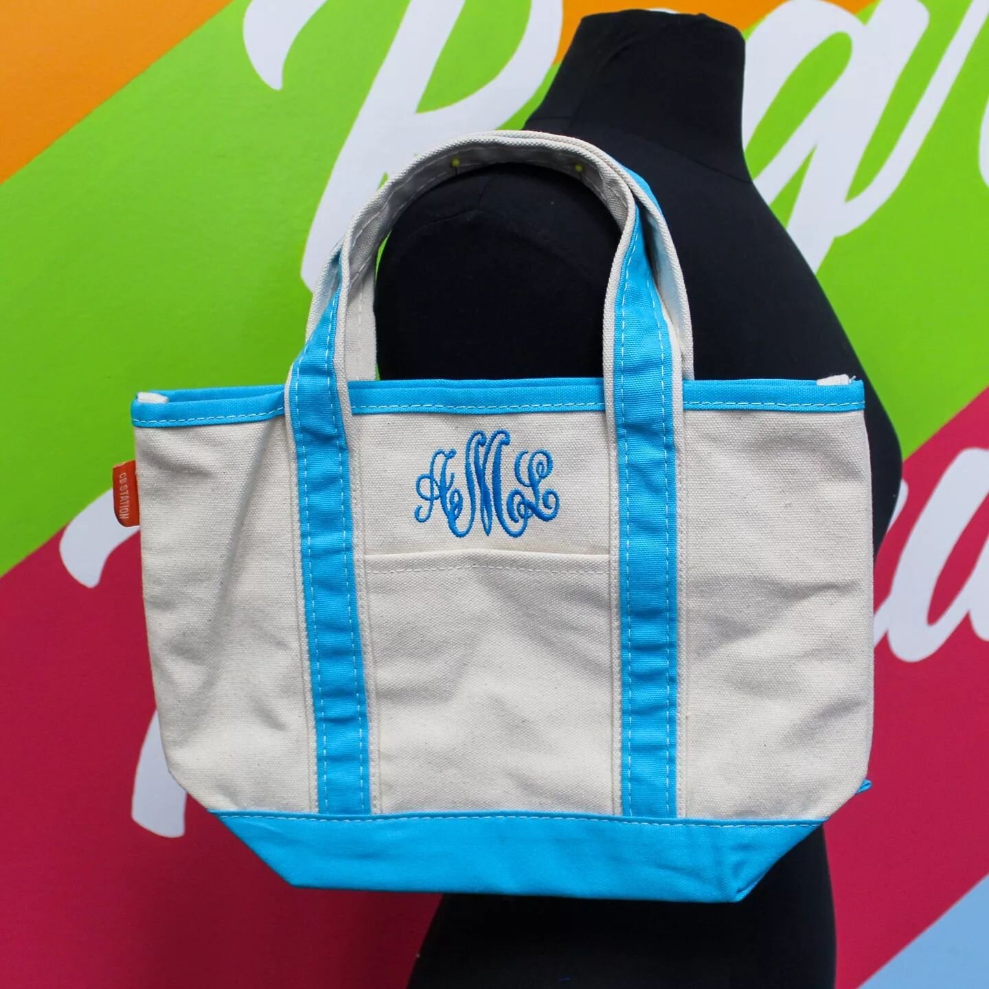 We have a wonderful selection of totes available in over 15 colors, 3 different sizes, and they're all perfect for your day out!

Personalize yours now with your favorite color and add your monogram with one of our hundreds of available fonts to choo