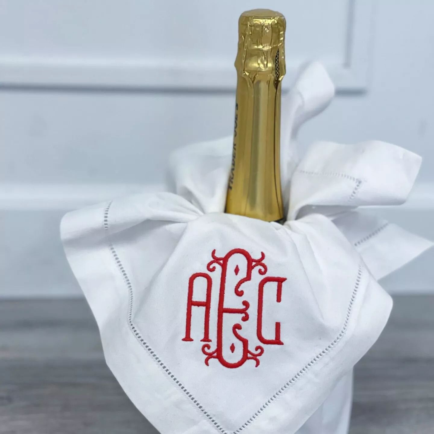 Giving your dining room an elegant aesthetic can be as easy as using a set of embroidered napkins for your table! We have hundreds of thread colors and fonts to get that perfect look that you want! You can also bring us your table linens and we'll sh