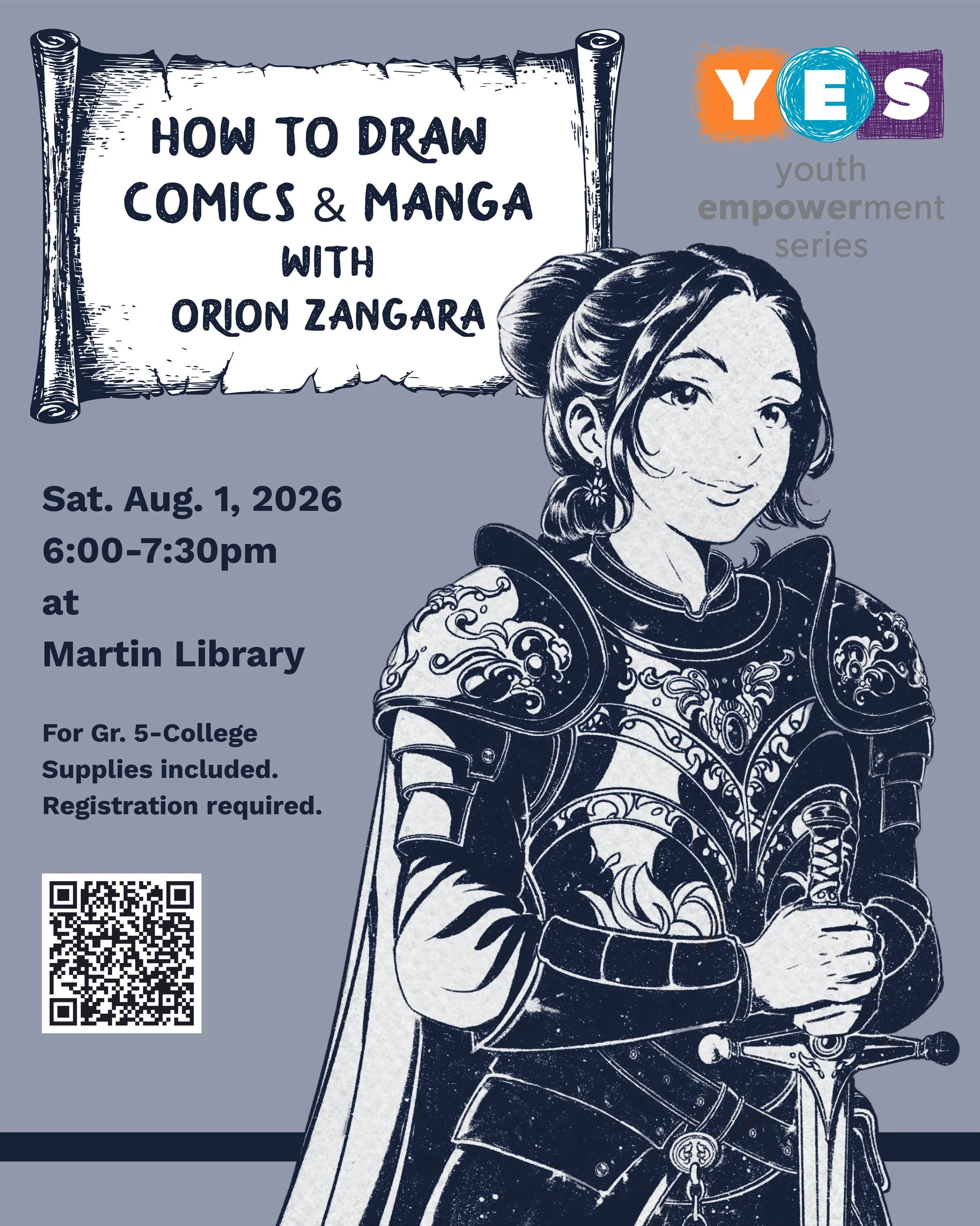 🎨 Upcoming Summer &amp; Fall Art Workshops: How to Draw Manga &amp; Comics!