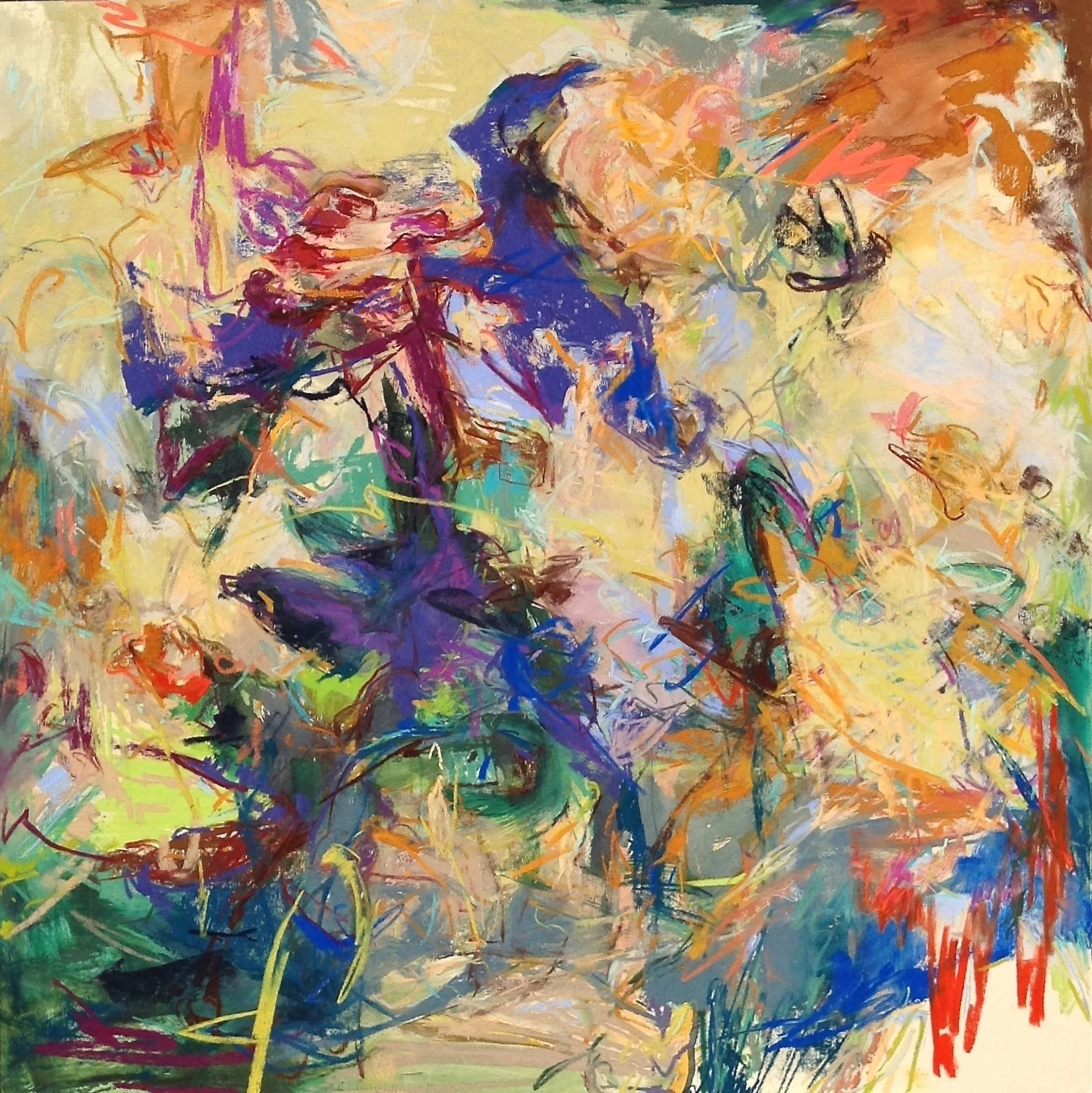 Jardin Abstract (It Started with a Rose) (SOLD)