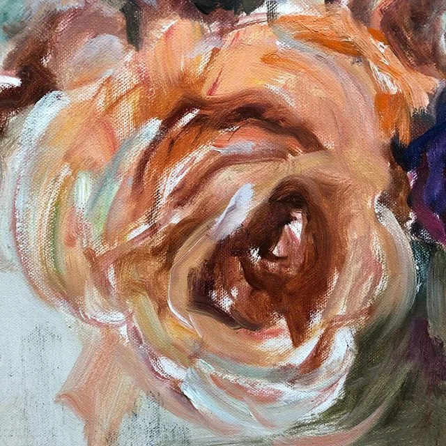 Detail of a rose by Mary Helen Seago @degasgallery #rose #maryhelenseago #neworleans #maryhelenseago