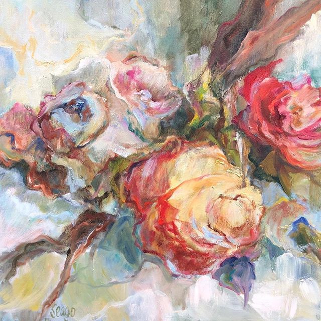 Congrats to Mary Helen Seago on the sale of this gorgeous botanical to New Orleans collectors! @degasgallery #neworleans #maryhelenseago #degasgallerynola #degasgallery #rose #love #beauty