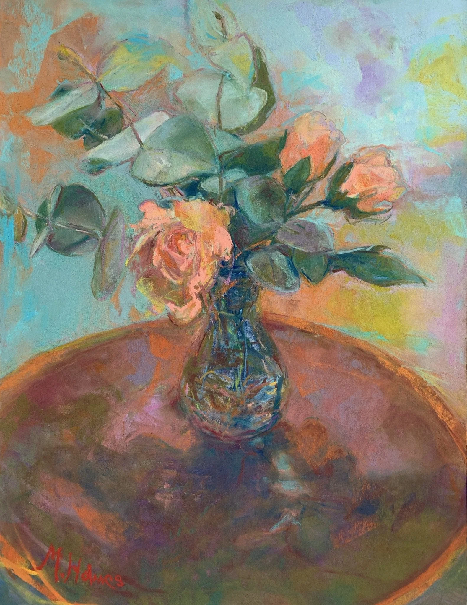 SOLD: Rose & Eucalyptus II