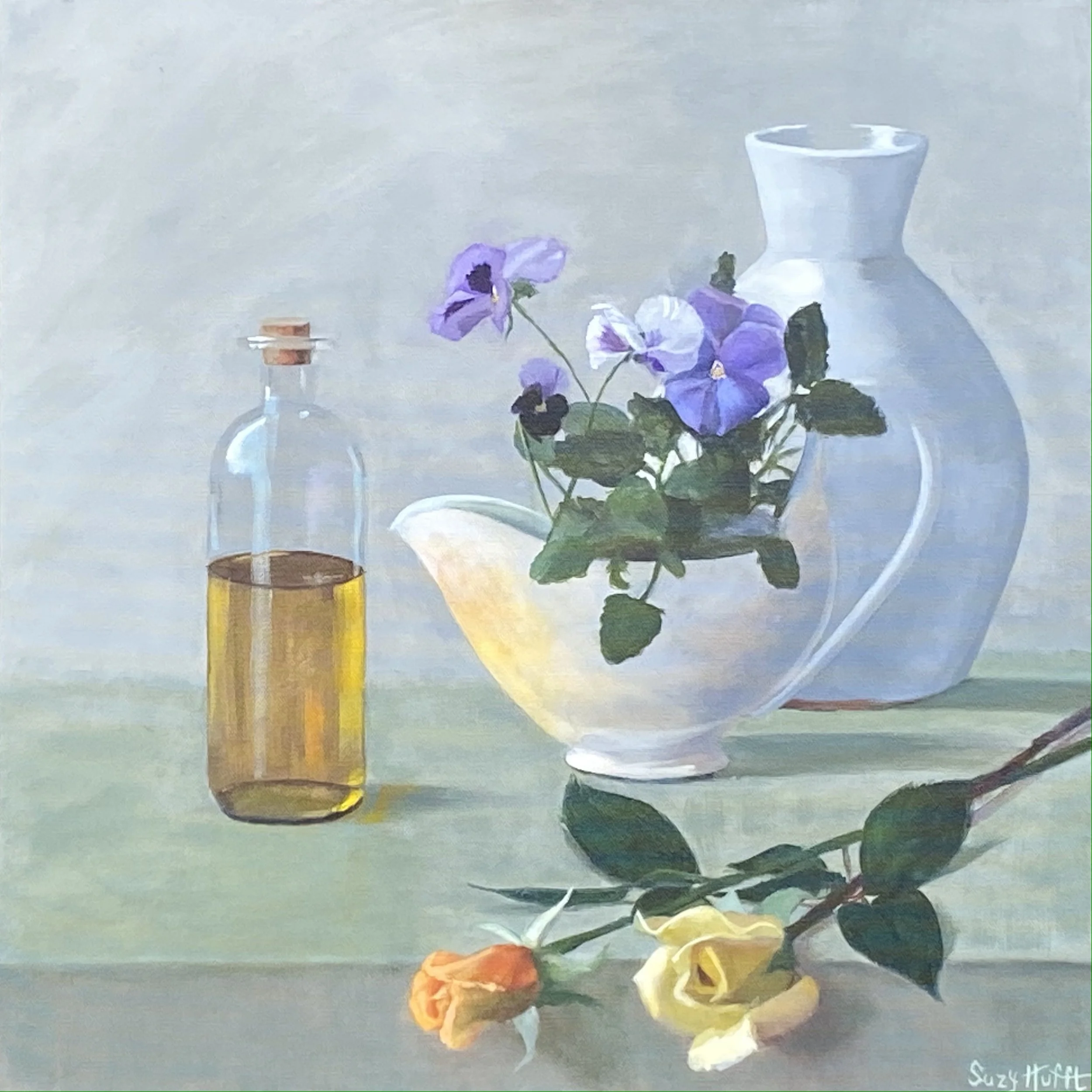 SOLD: Pansies and Roses