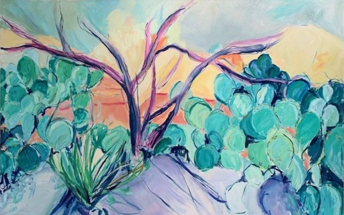 Desert with Barren Tree
