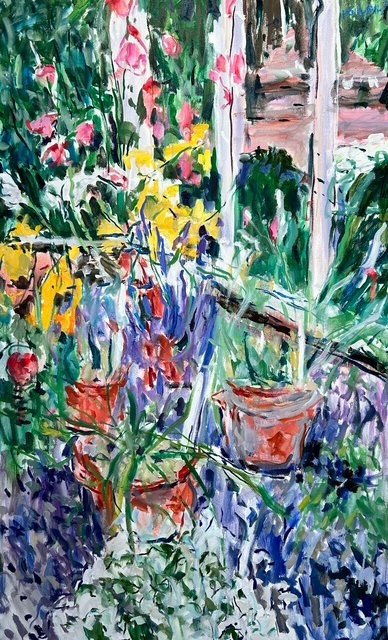 Flower Pots in Greenhouse