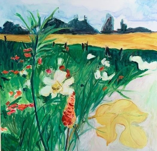 Landscape with Yellow Leaf