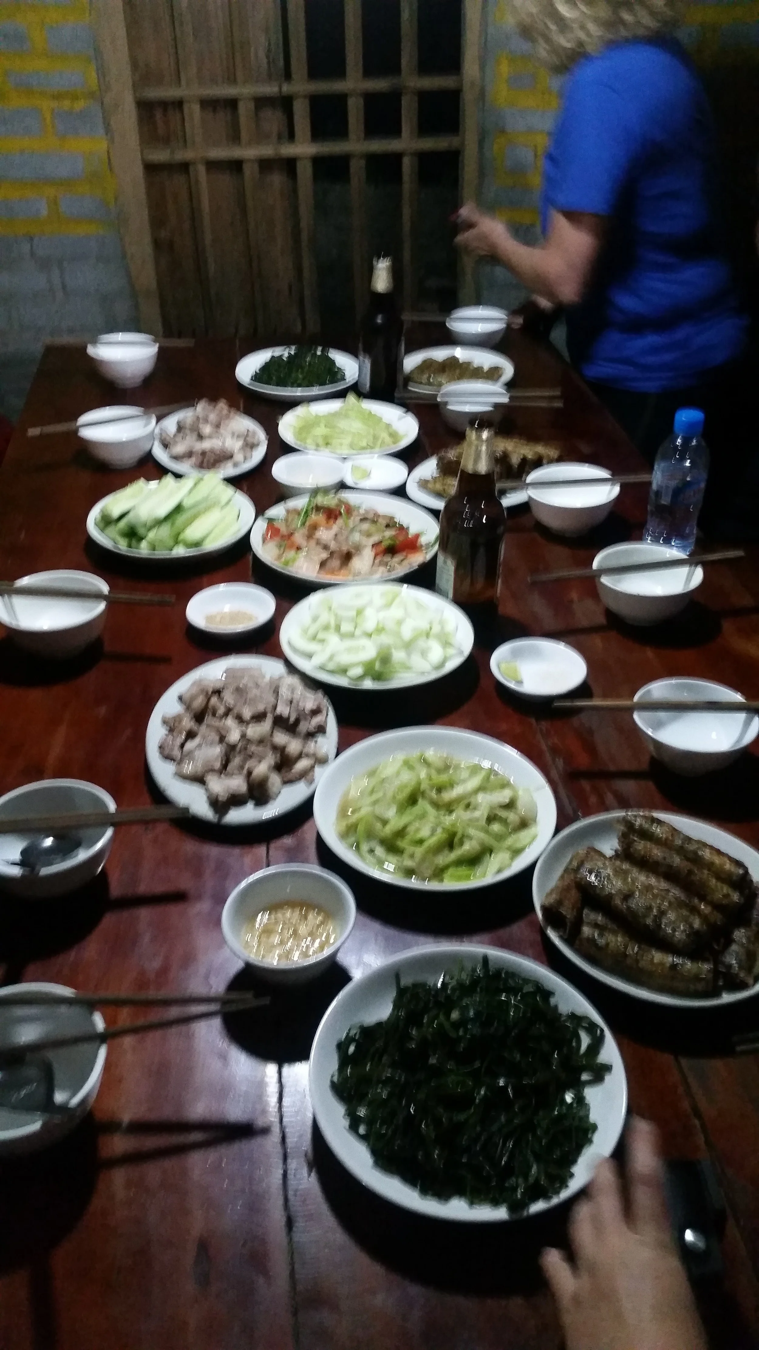 A feast, prepared by Pham and Phuong