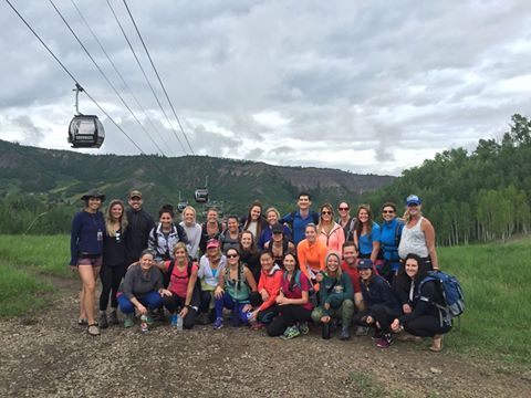 Leading 'Goals on the Rocks' hike at Wanderlust Festival Aspen-Snowmass!