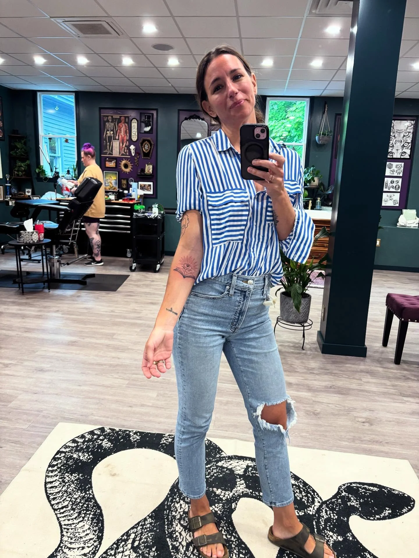 Before I drove the ginormous U-Haul truck out of Maine, I scheduled a last minute tattoo appointment with my best friend. 

I got an ode to my love of books as a portal beyond the staunch reality we can feel stuck within. Maine was actually where I s