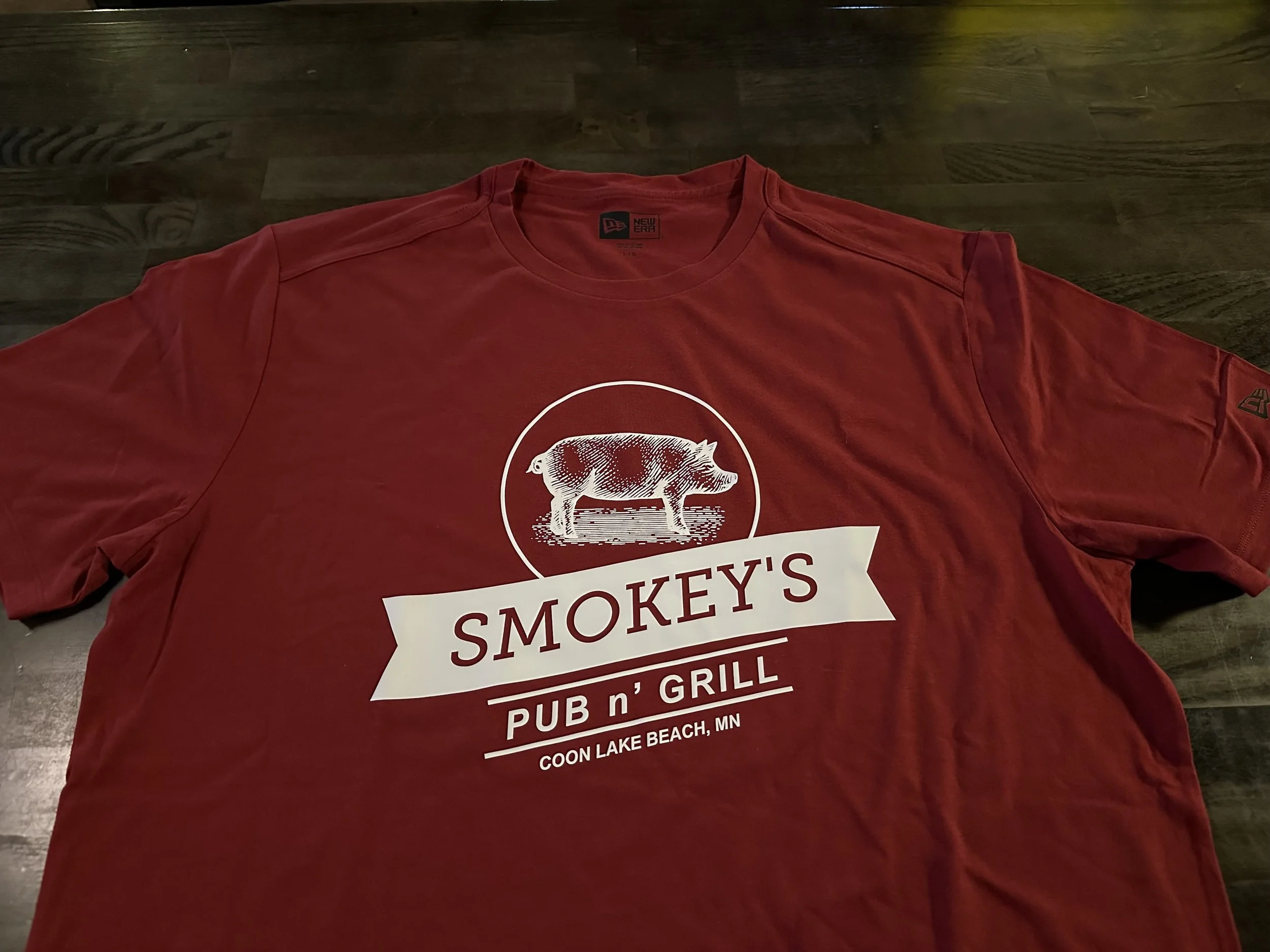 Red Smokey's T-Shirt by New Era (Mens sizes)