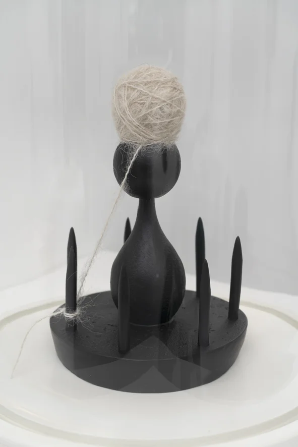 Spinning Backwards Arena. 45x25x25 cm. Iron cast, Mixed media.