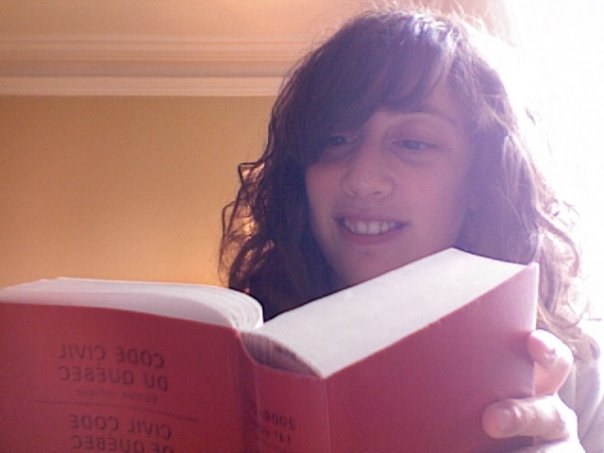 Emilie with her Quebec Civil Code