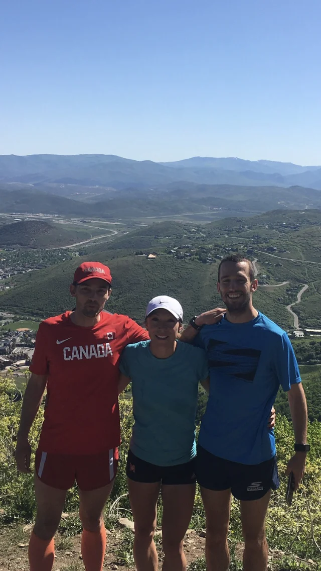 John on a training camp in Utah with two athletes he coaches