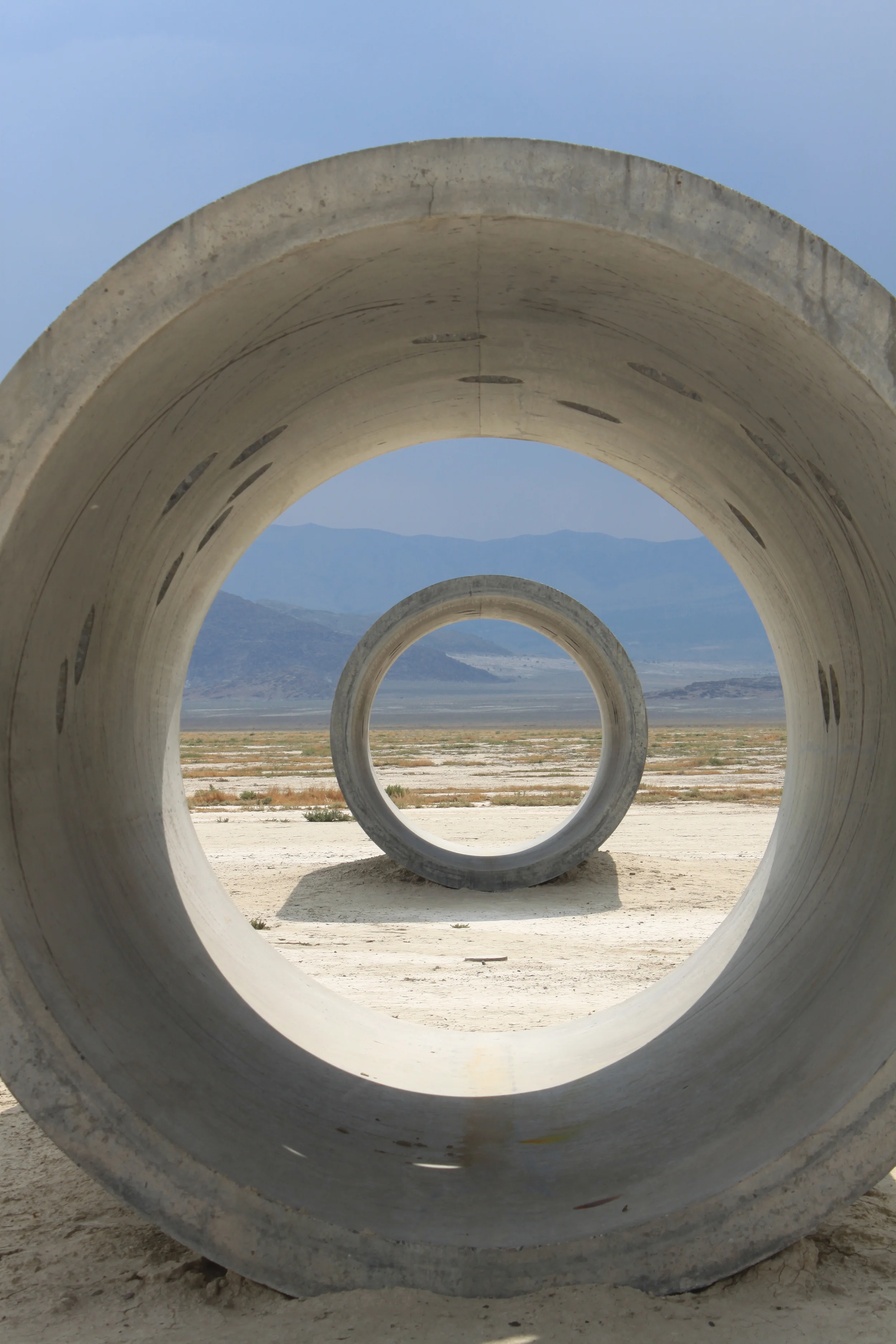 Looking through! Nancy Holt's 'Sun Tunnels', Utah, USA, 2014