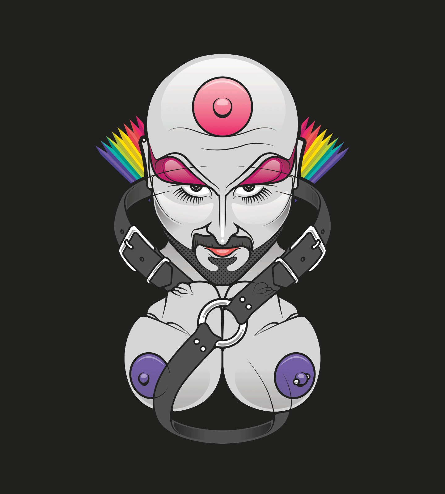 illustration_andre_levy_zhion_vector_pop_drag_queen_queer_fierce_portrait_gay_rainbow_lgbtqi_animation.gif