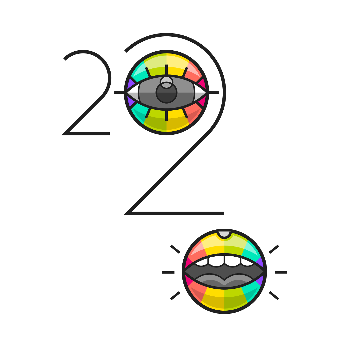 illustration_andre_levy_zhion_vector_face_typeface_2020_rainbow_eye_mouth_animation.gif