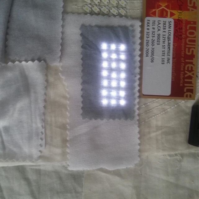 More LED fabric diffusion tests. Will the testing ever end? #tshirtOS #howmadetshirtos #wearables