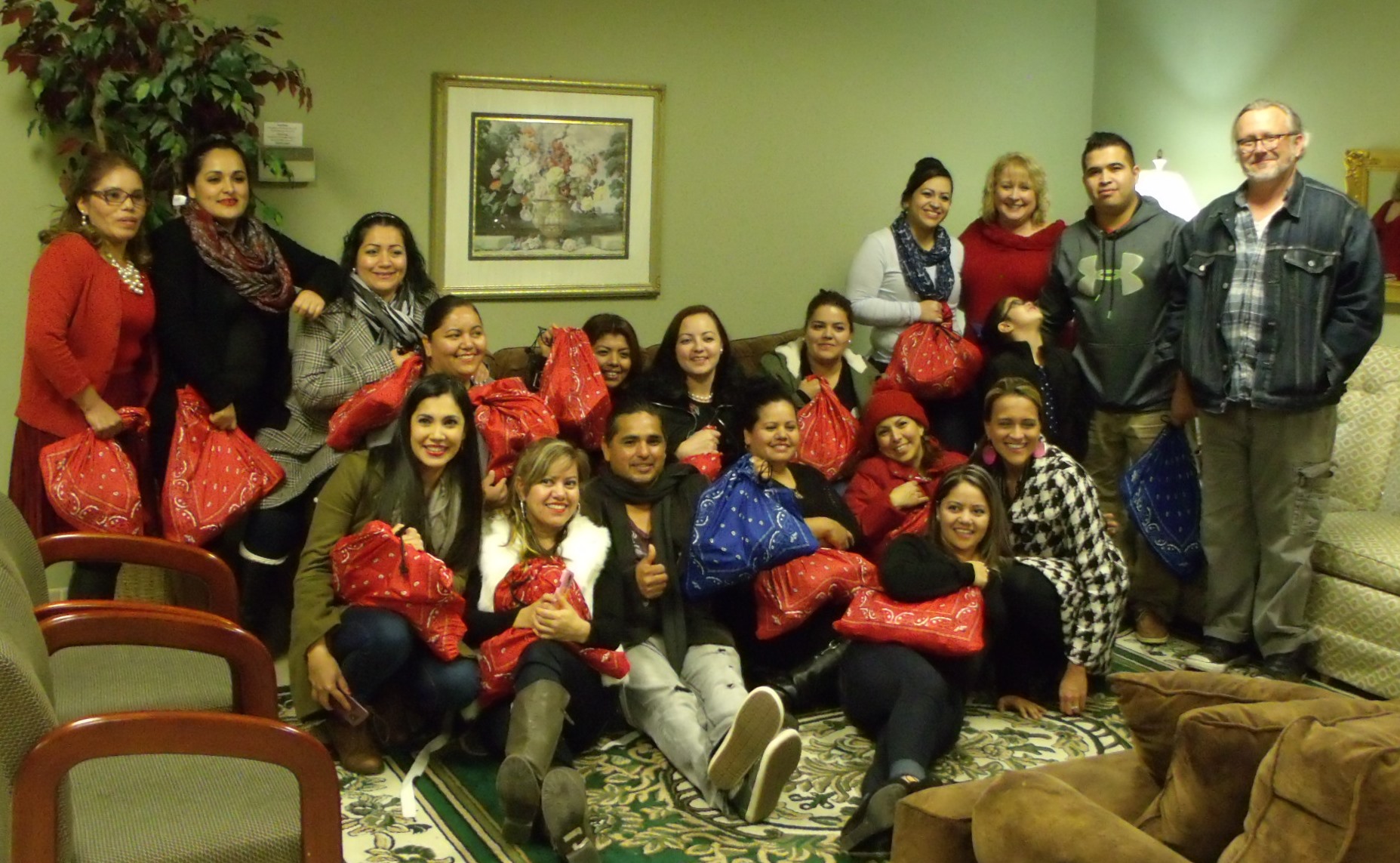 Begin Anew students at the Williamson County site Christmas party! Feliz Navidad!