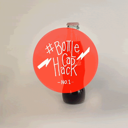 "How to open happiness without an opener. #BottleCapHacks"