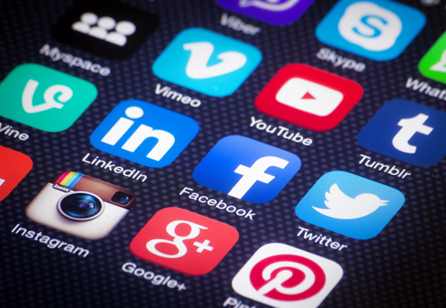Popular social media apps.