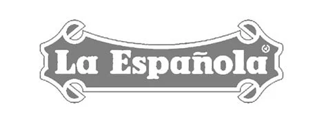 Logotipo de 'La Española' en color gris y blanco.