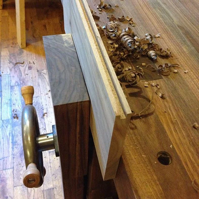 Using the new bench…to make the new bench…
#walnut #bench #workbench #tongueandgroove #mouldingplane #Benchcrafted #vise #cupandchisel #roubo http://ift.tt/1HVnfAT