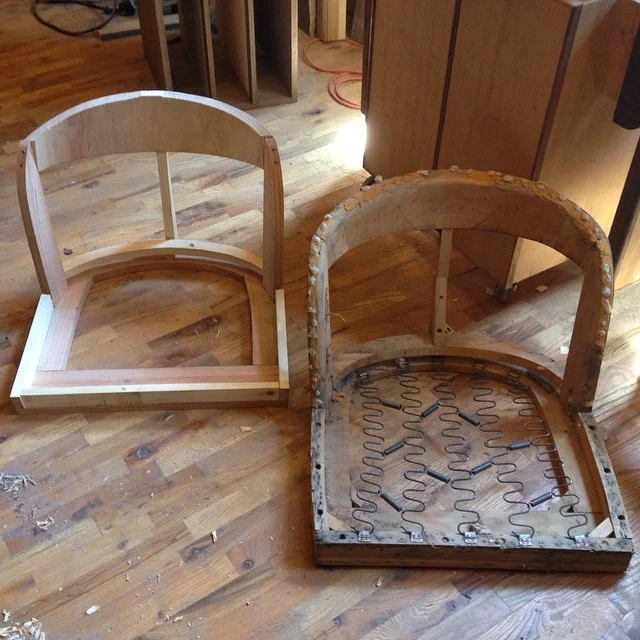 Here’s the new mid century modern chair that I’m working on. I almost have the mockup of the frame finished up. Once that is done I will make templates while refining the design a little. Then a copy in hardwood…
#mcmfurniture #midcentury #mcm #midcenturymodern #designer #design #chair #upholstery #handmade #madeinmichigan #modern #vintage #retro #architecture #style #design #chair #seating #midcenturymodern #decor http://ift.tt/1cvNXFy