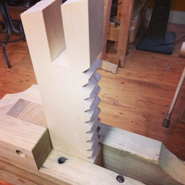 Here’s the adjustable vertical support for my shave horse. Made of hard maple it will last many years!
#handmade #maple #hardmaple #shavehorse #workshop #chairs http://ift.tt/1GDzByR
