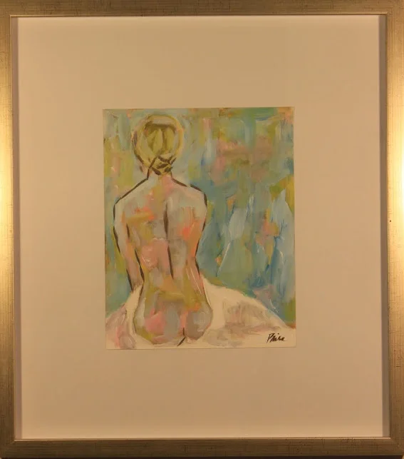 "Nude CXLIV" - $380 - 17" x 19"