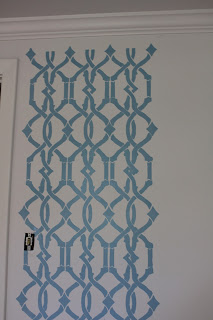 Start your stencil project on a large, blank wall where you don't have to work around windows or architectural features.