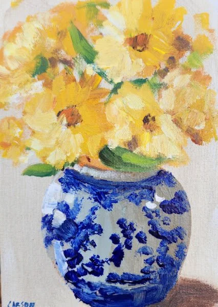 Yellow Mums in Small Chinoiserie Pot.jpg
