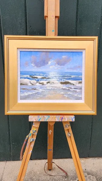 Breaking Waves on easel from a distance.jpg