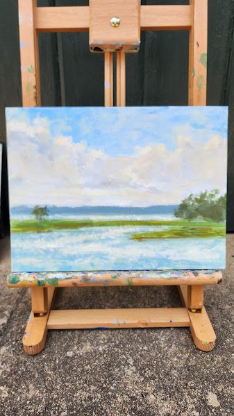 June sunshine on calibogue Sounds easel.jpg