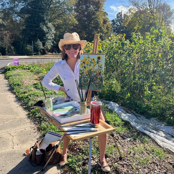 plein air paintining of sunflowers nov 6.jpg