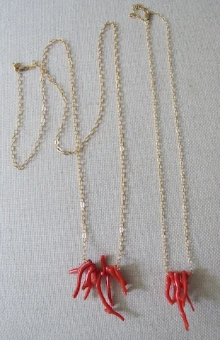 Small Gathering of Coral on Gold