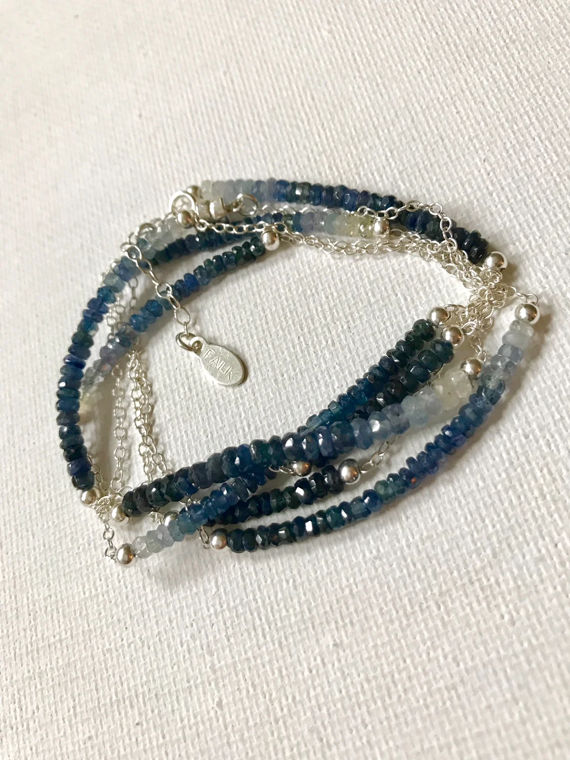Hombre Sapphire Wrap Bracelet/Necklace