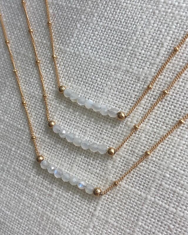 A calming, stabilizing stone 🌕moonstone🌕 is a stone of new beginnings. Another GREAT one. Sending these 3 out today! #healingstones #calmingstones #handmade #falkjewelrydesigns