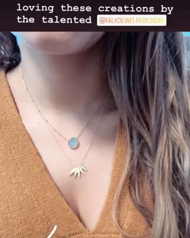 I looove getting pics from you guys- and today I got TWO! Love the layering, @thepalek7 &amp; @amylhendy ❤️ #falkjewelrydesigns #handmade #layered