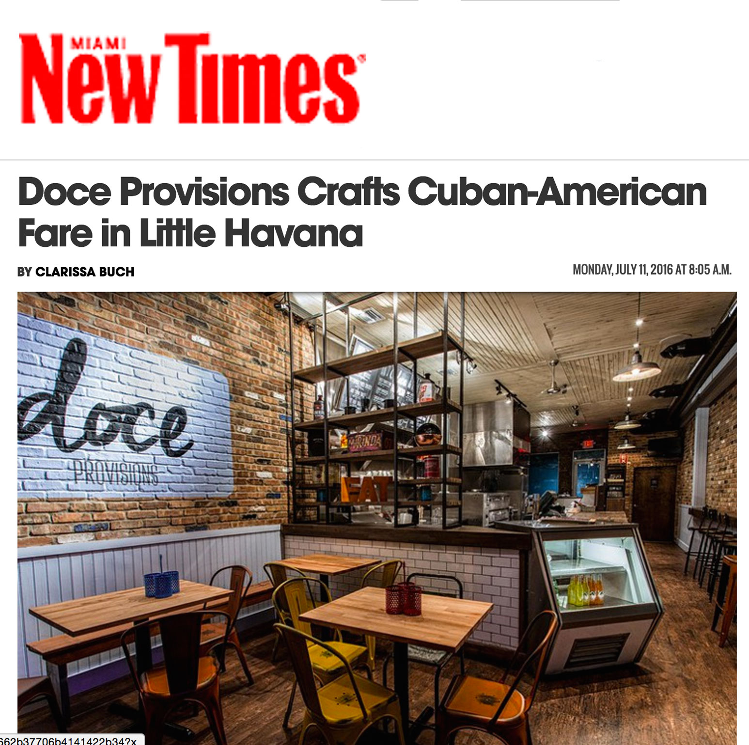 Doce Provisions crafts Cuban-American Fare in Little Havana ... READ MORE