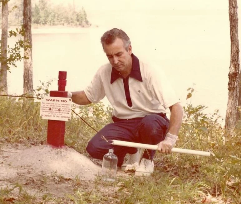  Ernie Baker doing field work. 